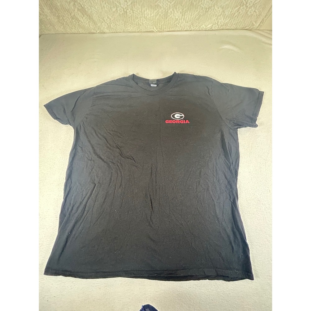 Hanes T-Shirt Mens 2XL Black Georgia Bulldogs NCAA Gameday Graphic Tee